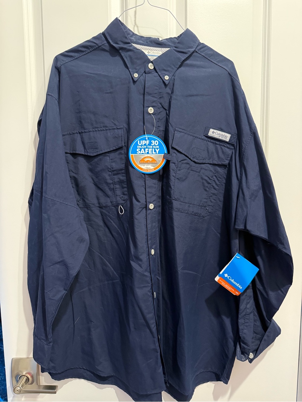 Columbia Navy Long-Sleeve Outdoor Shirt